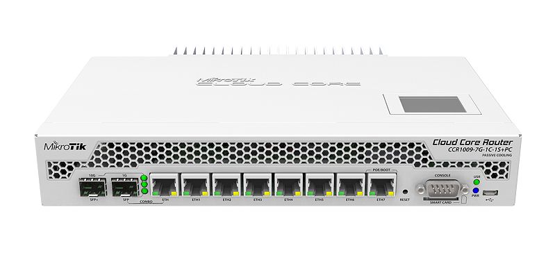 Ethernet Router Mikrotik CCR1009-7G-1C-1S+
