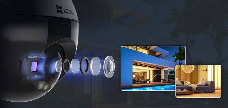 Camera Ezviz C8W độ phân giải 2K+ wifi ngoài trời 360 độ, màu ban đêm giá rẻ tại Hải Ngân