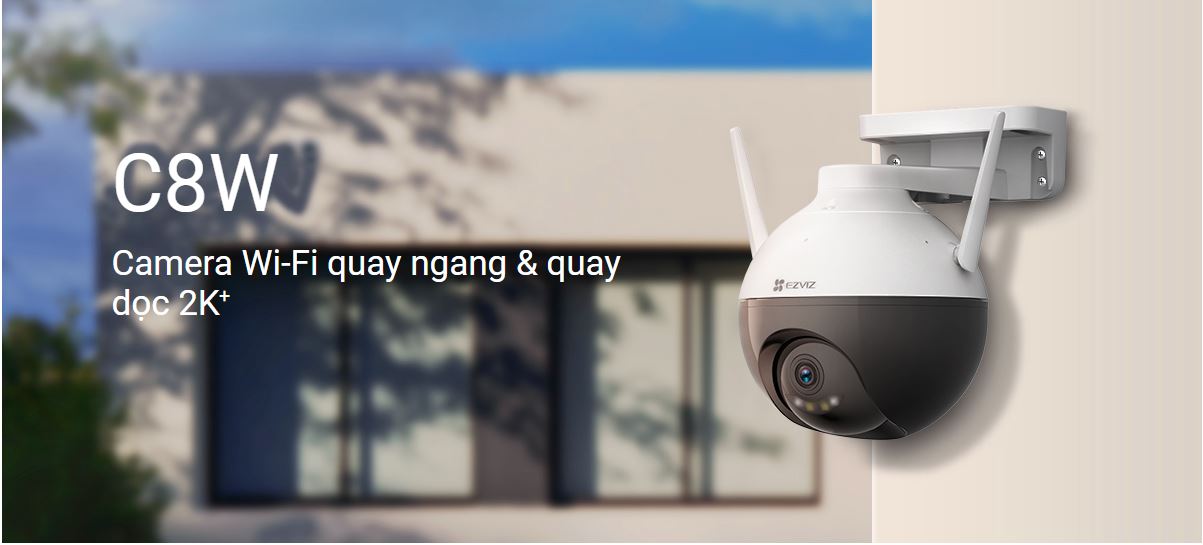 Camera Ezviz C8W độ phân giải 2K+ wifi ngoài trời 360 độ, màu ban đêm giá rẻ tại Hải Ngân